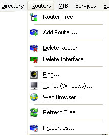 router contextual menu