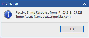 good snmp response from host